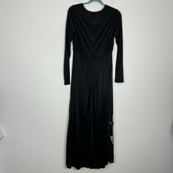 Altuzarra for Target Black Orchid Long Sleeve Satin Maxi Dress  Size Medium - Picture 6 of 6